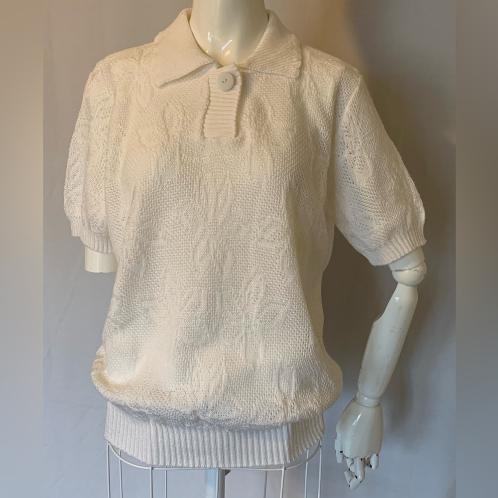 Spring lightweight white sweater
